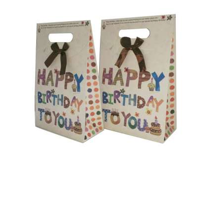 happy birthday party use paper gift bag of colorful printing